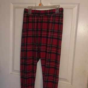 Womens plaid patterned Leggings
